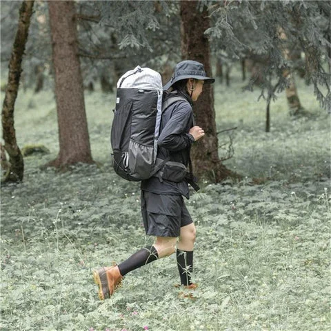 Person hiking with a backpack